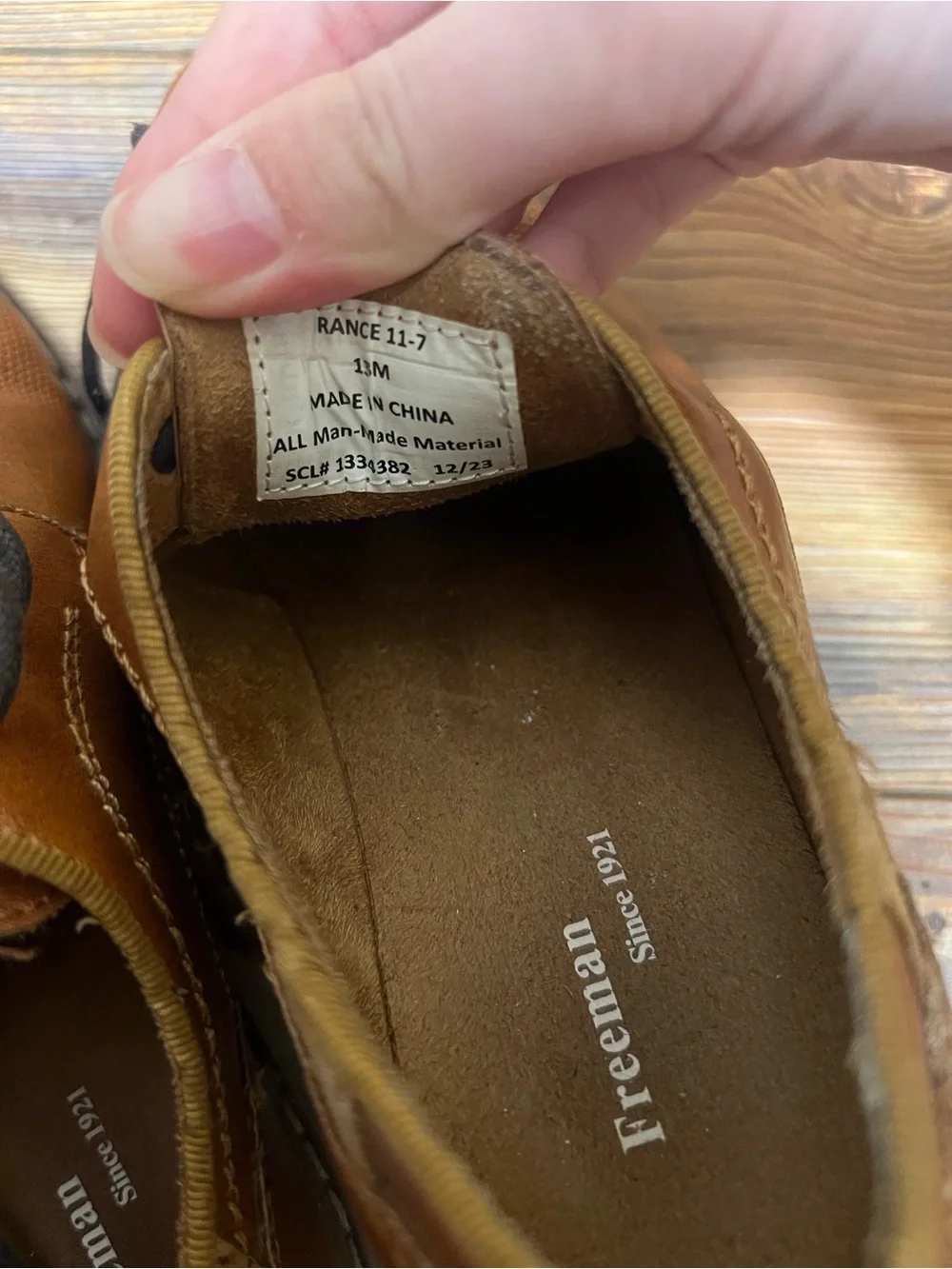 Boys Tan Leather Lace-Up Dress Shoes